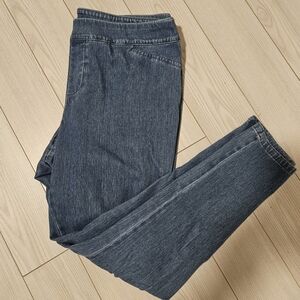 Calvin Klein Womens Large Jeggings Denim Light Wash Pants Comfortable Stretchy